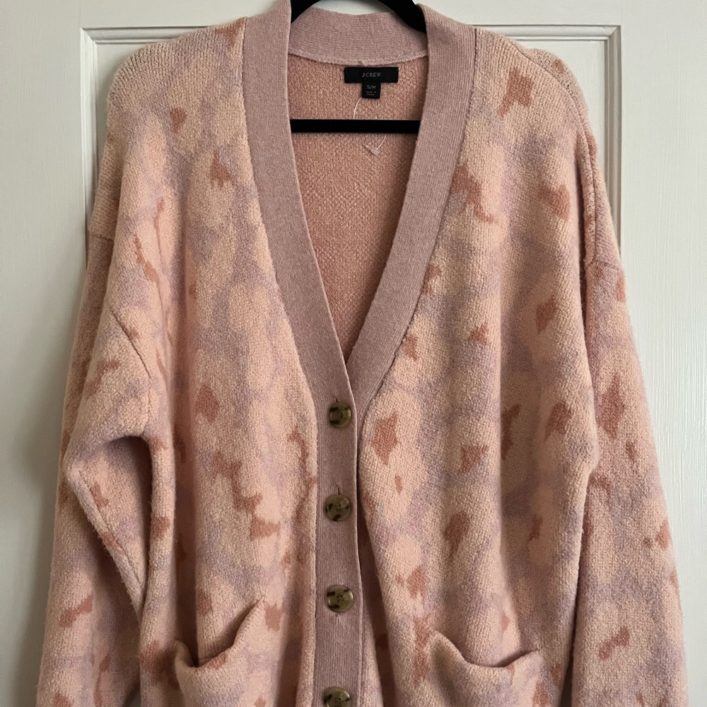 Oversized J Crew Floral Sweater